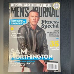 💖5 for $25 💖Men’s Journal Magazine Winter 2025 Fitness Special Sam Worthington